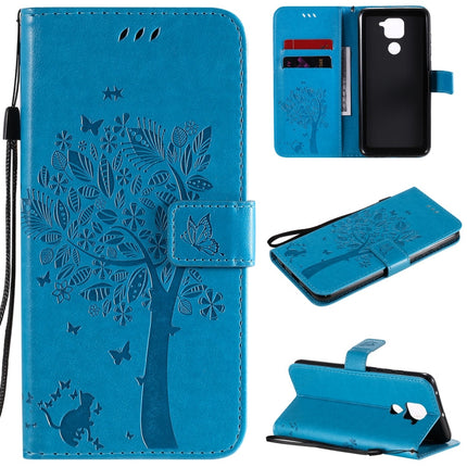Tree & Cat Embossed Pattern Horizontal Flip Leather Case with Holder & Card Slots & Wallet & Lanyard, For Xiaomi Redmi Note 9, For Huawei Nova 7 Pro