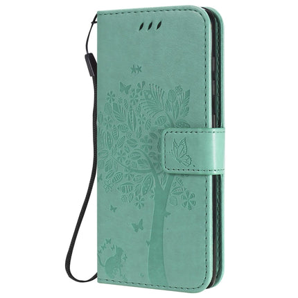 Tree & Cat Embossed Pattern Horizontal Flip Leather Case with Holder & Card Slots & Wallet & Lanyard, For Samsung Galaxy A41, For Samsung Galaxy A51 5G