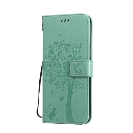 Tree & Cat Embossed Pattern Horizontal Flip Leather Case with Holder & Card Slots & Wallet & Lanyard, For Samsung Galaxy A71 5G, For Sony Xperia L4