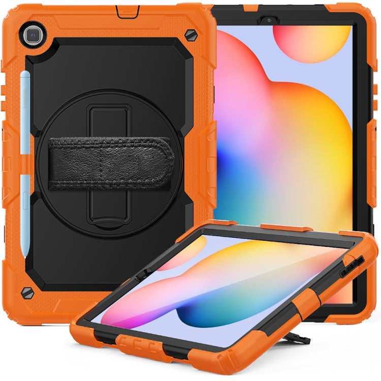 For Samsung Galaxy Tab S6 Lite P610 Shockproof Colorful Silicone + PC Protective Case with Holder & Shoulder Strap & Hand Strap & Pen Slot, For Samsung Galaxy Tab S6 Lite P610