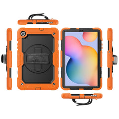 For Samsung Galaxy Tab S6 Lite P610 Shockproof Colorful Silicone + PC Protective Case with Holder & Shoulder Strap & Hand Strap & Pen Slot, For Samsung Galaxy Tab S6 Lite P610