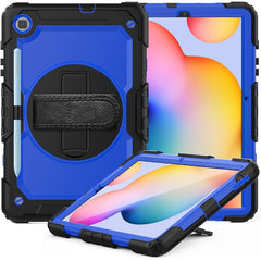 For Samsung Galaxy Tab S6 Lite P610 Shockproof Colorful Silicone + PC Protective Case with Holder & Shoulder Strap & Hand Strap & Pen Slot, For Samsung Galaxy Tab S6 Lite P610