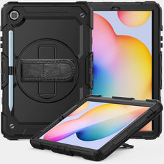 For Samsung Galaxy Tab S6 Lite P610 Shockproof Colorful Silicone + PC Protective Case with Holder & Shoulder Strap & Hand Strap & Pen Slot, For Samsung Galaxy Tab S6 Lite P610