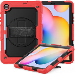 For Samsung Galaxy Tab S6 Lite P610 Shockproof Colorful Silicone + PC Protective Case with Holder & Shoulder Strap & Hand Strap & Pen Slot, For Samsung Galaxy Tab S6 Lite P610