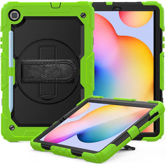 For Samsung Galaxy Tab S6 Lite P610 Shockproof Colorful Silicone + PC Protective Case with Holder & Shoulder Strap & Hand Strap & Pen Slot, For Samsung Galaxy Tab S6 Lite P610