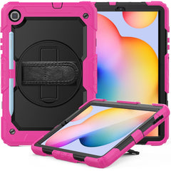 For Samsung Galaxy Tab S6 Lite P610 Shockproof Colorful Silicone + PC Protective Case with Holder & Shoulder Strap & Hand Strap & Pen Slot, For Samsung Galaxy Tab S6 Lite P610