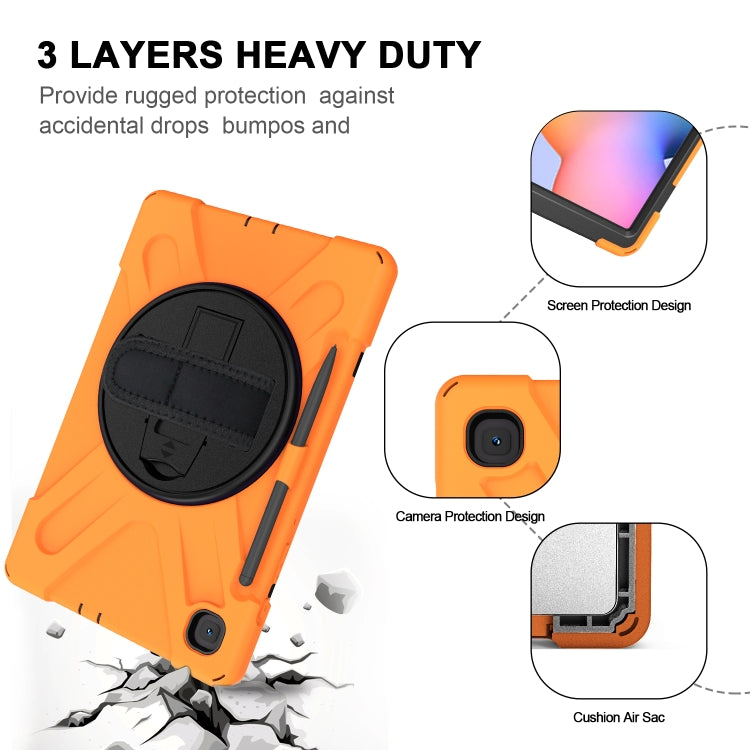 Shockproof Colorful Silicone + PC Protective Case with Holder & Shoulder Strap & Hand Strap & Pen Slot, For Samsung Galaxy Tab S6 Lite P610, For iPad Pro 12.9 2021 / 2020