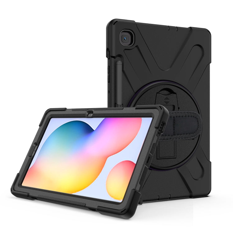 Shockproof Colorful Silicone + PC Protective Case with Holder & Shoulder Strap & Hand Strap & Pen Slot, For Samsung Galaxy Tab S6 Lite P610, For iPad Pro 12.9 2021 / 2020