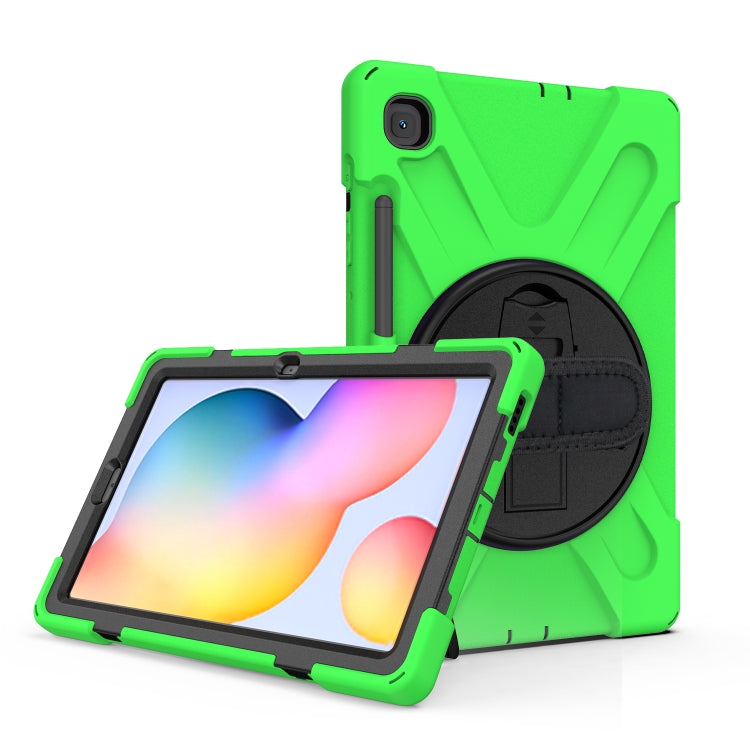 Shockproof Colorful Silicone + PC Protective Case with Holder & Shoulder Strap & Hand Strap & Pen Slot, For Samsung Galaxy Tab S6 Lite P610, For iPad Pro 12.9 2021 / 2020