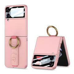 GKK Integrated Ultrathin Shockproof Phone Case with Ring Wrist Strap, For Samsung Galaxy Z Flip7 5G, For Samsung Galaxy Z Flip6, For Samsung Galaxy Z Flip5, For Samsung Galaxy Z Flip4 5G, For Samsung Galaxy Z Flip3 5G
