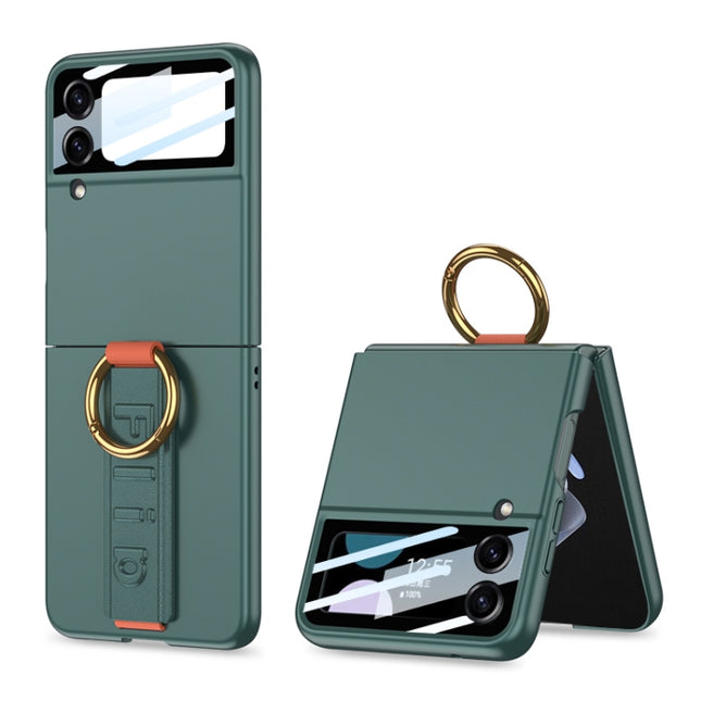 GKK Integrated Ultrathin Shockproof Phone Case with Ring Wrist Strap, For Samsung Galaxy Z Flip3 5G