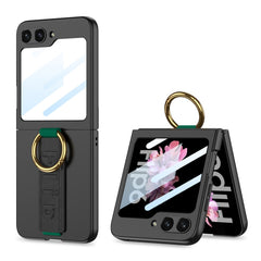 GKK Integrated Ultrathin Shockproof Phone Case with Ring Wrist Strap, For Samsung Galaxy Z Flip7 5G, For Samsung Galaxy Z Flip6, For Samsung Galaxy Z Flip5, For Samsung Galaxy Z Flip4 5G, For Samsung Galaxy Z Flip3 5G