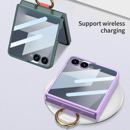 GKK Integrated Ultrathin Shockproof Phone Case with Ring Wrist Strap, For Samsung Galaxy Z Flip7 5G, For Samsung Galaxy Z Flip6, For Samsung Galaxy Z Flip5, For Samsung Galaxy Z Flip4 5G, For Samsung Galaxy Z Flip3 5G
