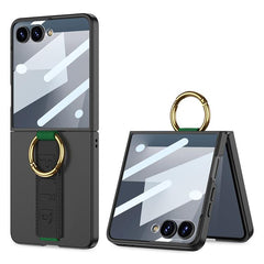 GKK Integrated Ultrathin Shockproof Phone Case with Ring Wrist Strap, For Samsung Galaxy Z Flip7 5G, For Samsung Galaxy Z Flip6, For Samsung Galaxy Z Flip5, For Samsung Galaxy Z Flip4 5G, For Samsung Galaxy Z Flip3 5G