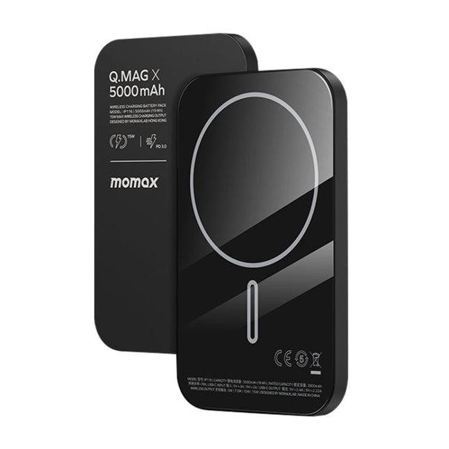 MOMAX Q.MAG X Portable Metal Magnetic Wireless Power Bank, 5000mAh, 10000mAh, 20000mAh