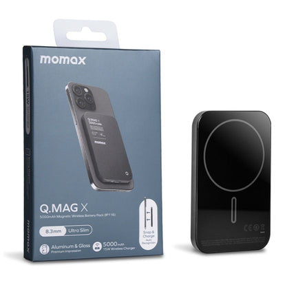 MOMAX Q.MAG X Portable Metal Magnetic Wireless Power Bank, 5000mAh, 10000mAh, 20000mAh