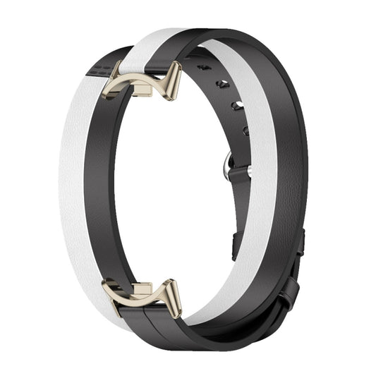 Mijobs Double-Loop Leather Watch Band, For Xiaomi Mi Band 8 / 9 / 9 NFC