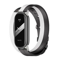 Mijobs Double-Loop Leather Watch Band, For Xiaomi Mi Band 8 / 9 / 9 NFC
