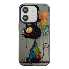Animal Pattern Oil Painting Series PC + TPU Phone Case, For iPhone 11