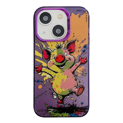 Animal Pattern Oil Painting Series PC + TPU Phone Case, For iPhone 15