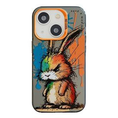 Animal Pattern Oil Painting Series PC + TPU Phone Case, For iPhone 15 Plus