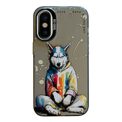 Animal Pattern Oil Painting Series PC + TPU Phone Case, For iPhone X / XS
