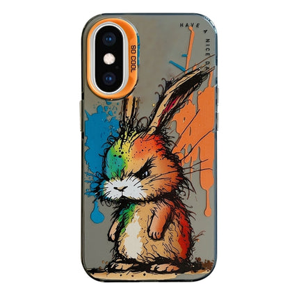 Animal Pattern Oil Painting Series PC + TPU Phone Case, For iPhone XS Max