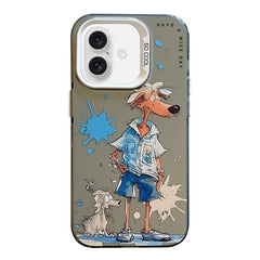 Animal Pattern Oil Painting Series PC + TPU Phone Case