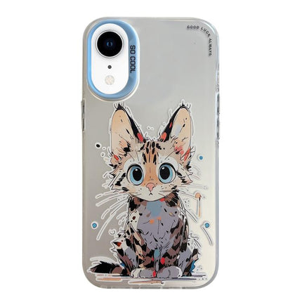 Animal Pattern Oil Painting Series PC + TPU Phone Case, For iPhone XR
