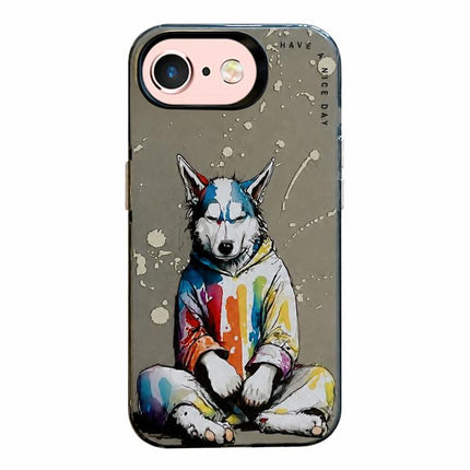 Animal Pattern Oil Painting Series PC + TPU Phone Case, For iPhone 6s Plus / 6 Plus