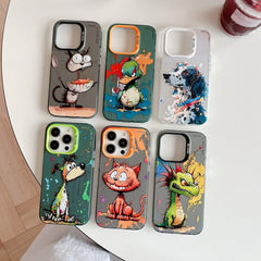 Animal Pattern Oil Painting Series PC + TPU Phone Case