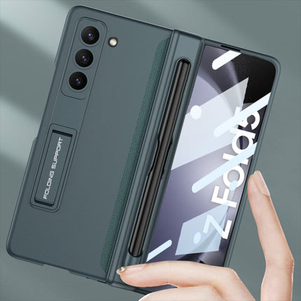 GKK Full Coverage Magnetic Fold Hinge Phone Case with Pen Slots, For Samsung Galaxy Z Fold5