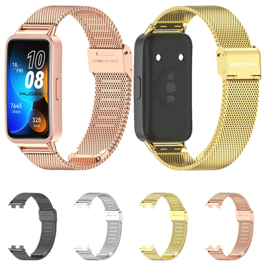 Mijobs Milan Buckle Stainless Steel Watch Band, For Huawei Band 8 / 9 / 10