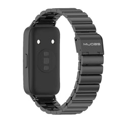 Mijobs Bamboo Buckle Stainless Steel Watch Band, For Huawei Band 8 / 9 / 10