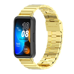 Mijobs Bamboo Buckle Stainless Steel Watch Band, For Huawei Band 8 / 9 / 10