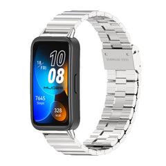 Mijobs Bamboo Buckle Stainless Steel Watch Band, For Huawei Band 8 / 9 / 10
