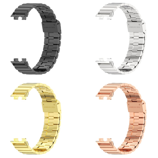 Mijobs Bamboo Buckle Stainless Steel Watch Band, For Huawei Band 8 / 9 / 10