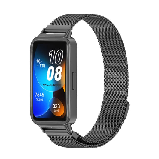 Mijobs Milan Magnetic Stainless Steel Watch Band, For Huawei Band 8 / 9 / 10