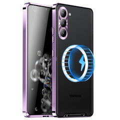 MagSafe Magnetic Frosted Metal Phone Case, For Samsung Galaxy S24 Ultra 5G, For Samsung Galaxy S24+ 5G, For Samsung Galaxy S24 5G, For Samsung Galaxy S23 FE 5G