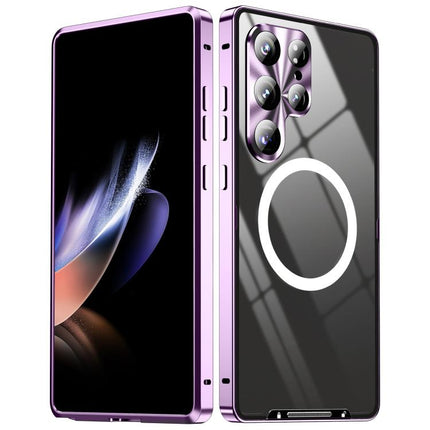 MagSafe Magnetic Frosted Metal Phone Case, For Samsung Galaxy S26 Ultra 5G, For Samsung Galaxy S25 5G, For Samsung Galaxy S25+ 5G, For Samsung Galaxy S25 Ultra 5G, For Samsung Galaxy S24 FE 5G