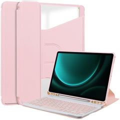 360 Rotation Transparent Smart Leather Case with Keyboard, For Samsung Galaxy Tab S9 FE / S10 FE, For Samsung Galaxy Tab S9 FE+ / S10+, For Samsung Galaxy Tab A9+, For Samsung Galaxy Tab S9