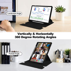 360 Rotation Transparent Smart Leather Case with Keyboard, For Samsung Galaxy Tab S9 FE / S10 FE, For Samsung Galaxy Tab S9 FE+ / S10+, For Samsung Galaxy Tab A9+, For Samsung Galaxy Tab S9