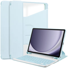 360 Rotation Transparent Smart Leather Case with Keyboard, For Samsung Galaxy Tab S9 FE / S10 FE, For Samsung Galaxy Tab S9 FE+ / S10+, For Samsung Galaxy Tab A9+, For Samsung Galaxy Tab S9