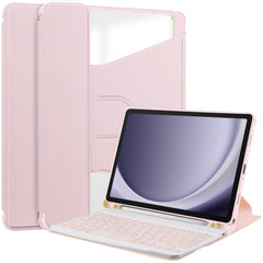 360 Rotation Transparent Smart Leather Case with Keyboard, For Samsung Galaxy Tab S9 FE / S10 FE, For Samsung Galaxy Tab S9 FE+ / S10+, For Samsung Galaxy Tab A9+, For Samsung Galaxy Tab S9