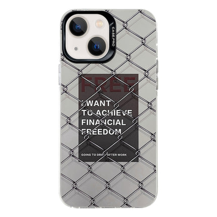 Electroplated Silver Series PC Protective Phone Case, For iPhone 14