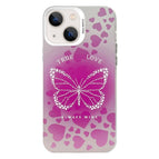 For iPhone 15 Plus / Pink Butterfly