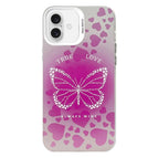 For iPhone 16 Plus / Pink Butterfly