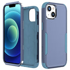 For iPhone 15 Plus / Royal Blue+Grey Green