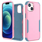 For iPhone 15 Plus / Pink+Grey Green