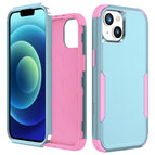 For iPhone 15 Plus / Grey Green+Pink